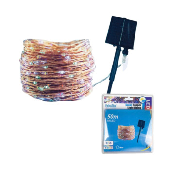 Extrastar Solar LED Copper Light String 50m RGB