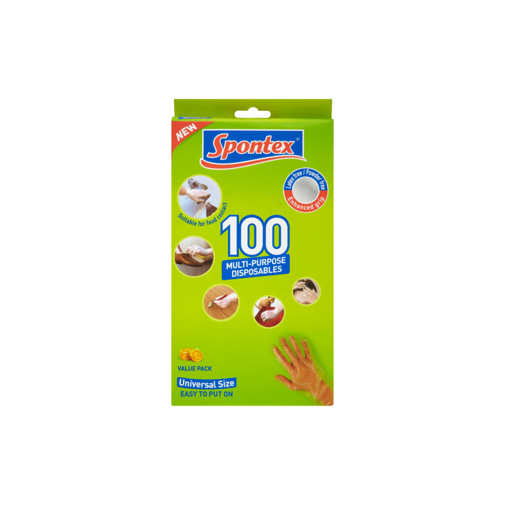 Spontex Multipurpose Disposable Gloves Pack 100