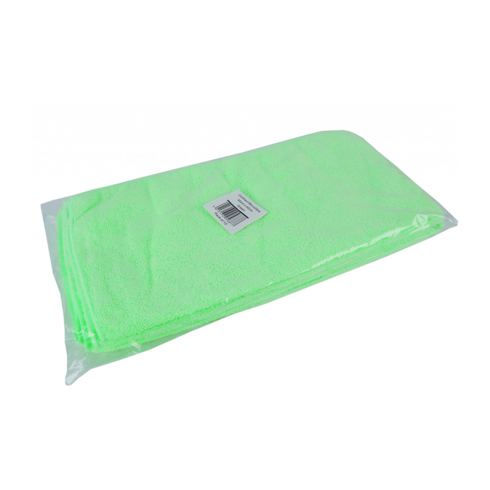 Robert Scott Contract Microfibre Cloth Pack 10 Green