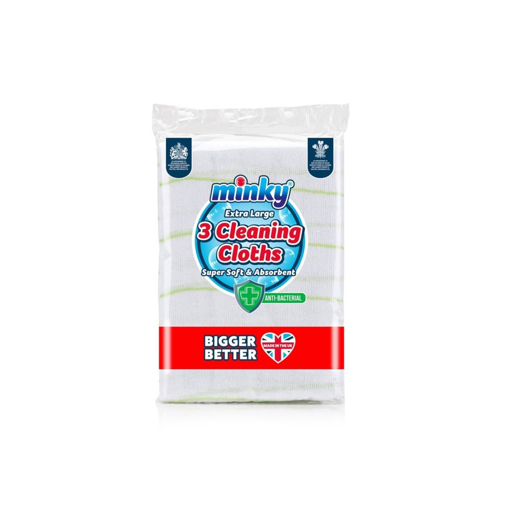 Minky Anti-Bac Cleaning Cloths Pack 3