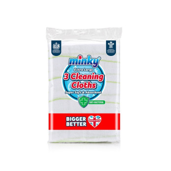 Minky Anti-Bac Cleaning Cloths Pack 3
