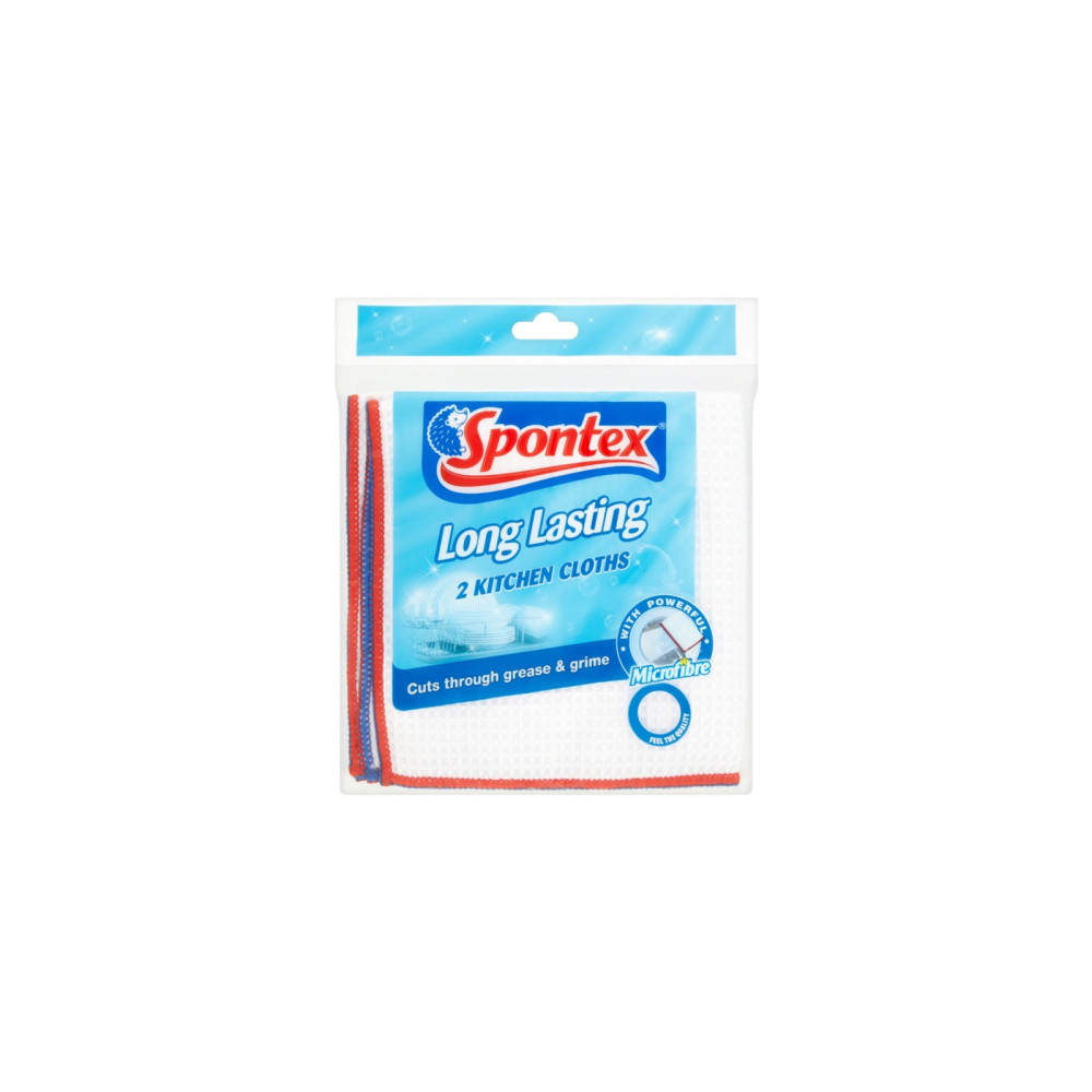 Spontex Long Last Kitchen Cloths Pack 2