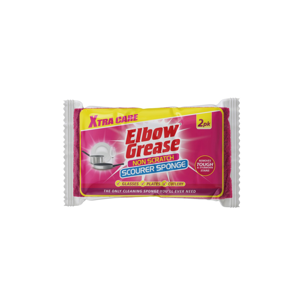 Elbow Grease Non Scratch Scourer Sponge Pack 2