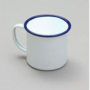 Falcon Traditional Enamel White Mug 8cm x 284ml