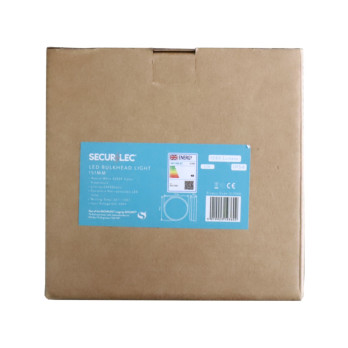 Securlec Round LED Bulkhead 6500k 12w 151mm