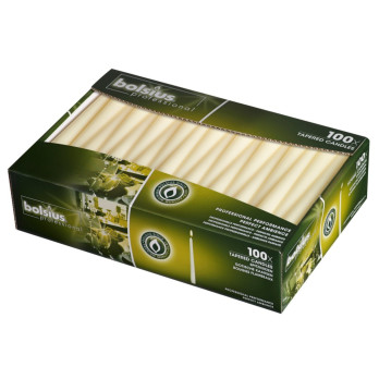 Bolsius Tapered Candles Box 100 Ivory
