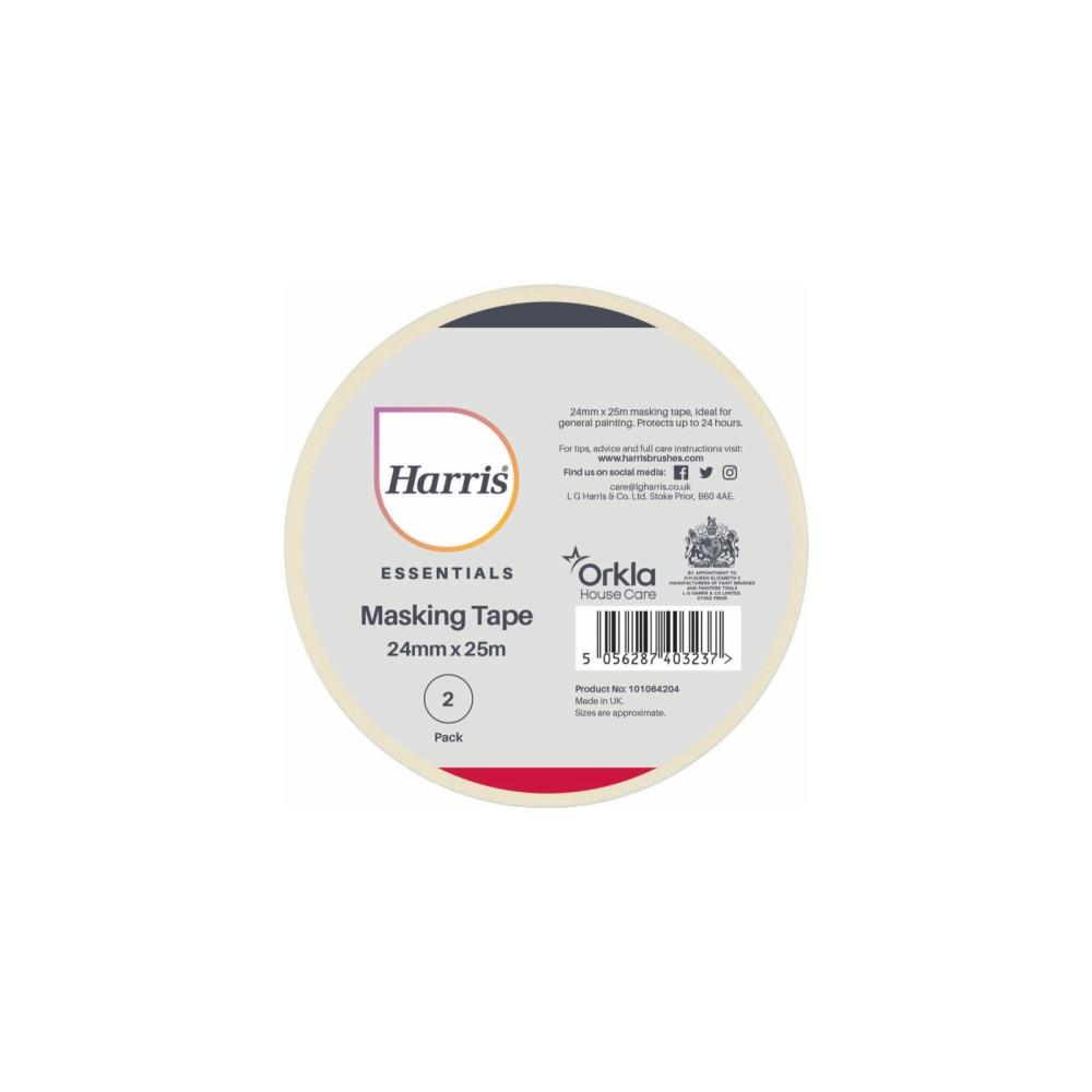 Harris Essentials Masking Tape Pack 2 24mm x 25m
