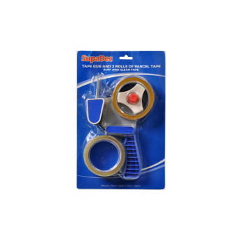 SupaDec Tape Gun & 2 Rolls Parcel Tape