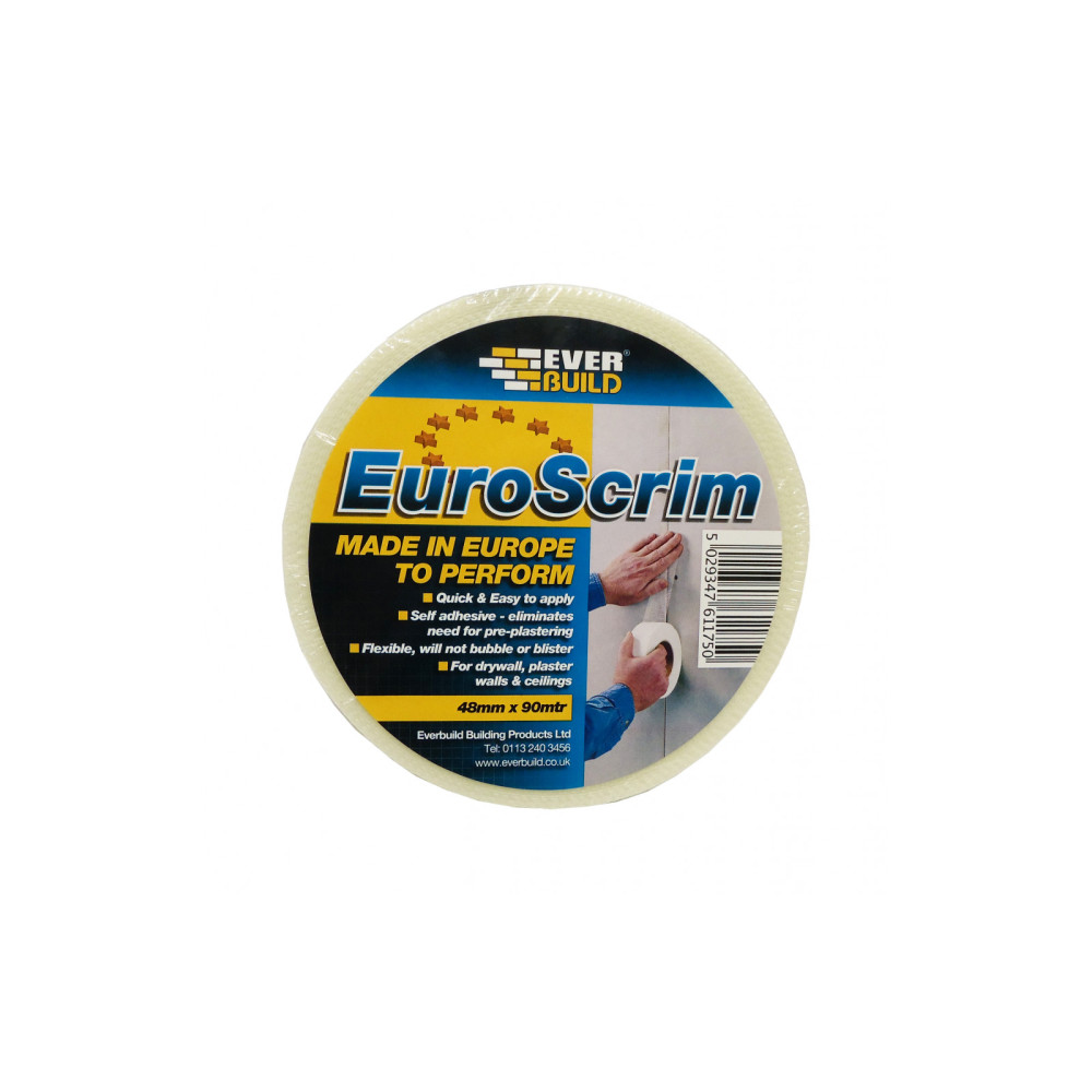 Everbuild EuroScrim Plasterboard Joining Tape White 48mm x 90m