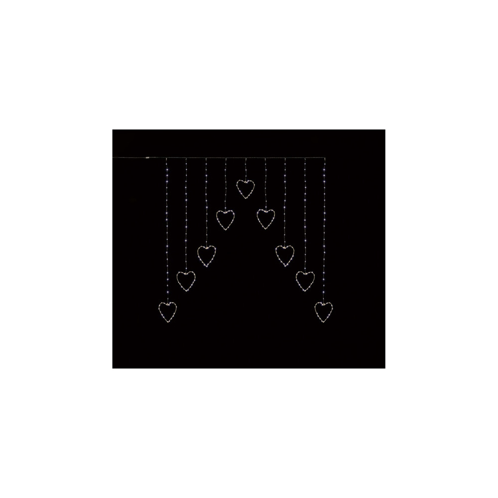 Premier Heart Shape V Curtain 303 Warm White LED 1.2m