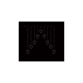 Premier Heart Shape V Curtain 303 Warm White LED 1.2m