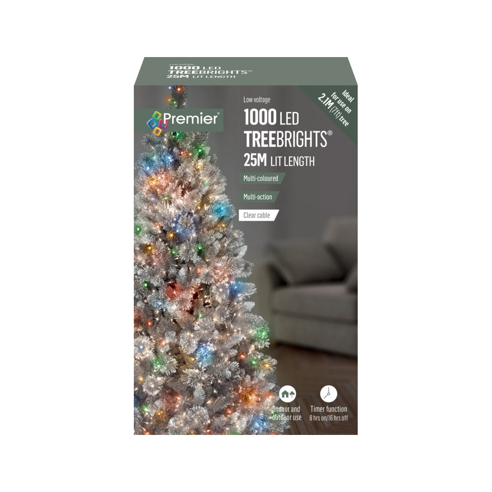Premier 1000 LED Multi Action Treebrights With Timer Multi /Clear