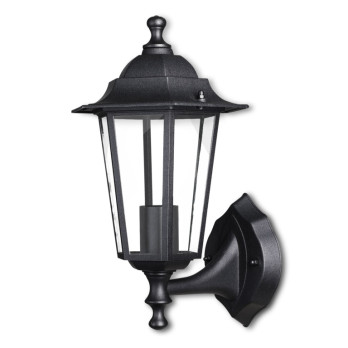 Extrastar Outdoor Vintage Wall Light W/E27 L/H Black