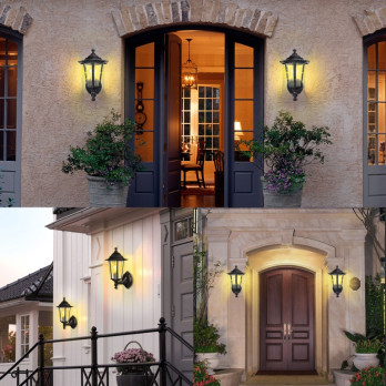 Extrastar Outdoor Vintage Wall Light W/E27 L/H Black