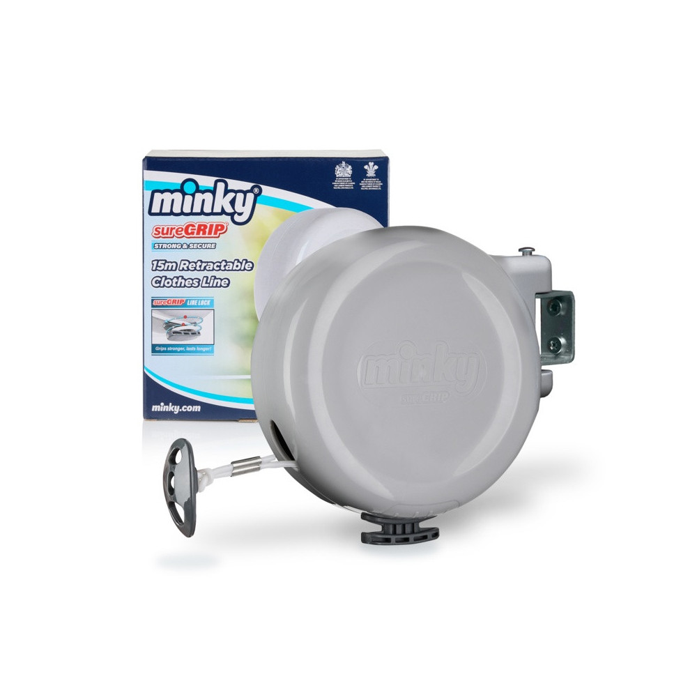 Minky Suregrip Retractable Clothes Line 15m