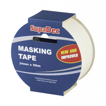 SupaDec Masking Tape 24mm x 50m - decorating painting or wallpaper