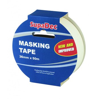 SupaDec Masking Tape 36mm x 50m - decoration, paint or wallpaper