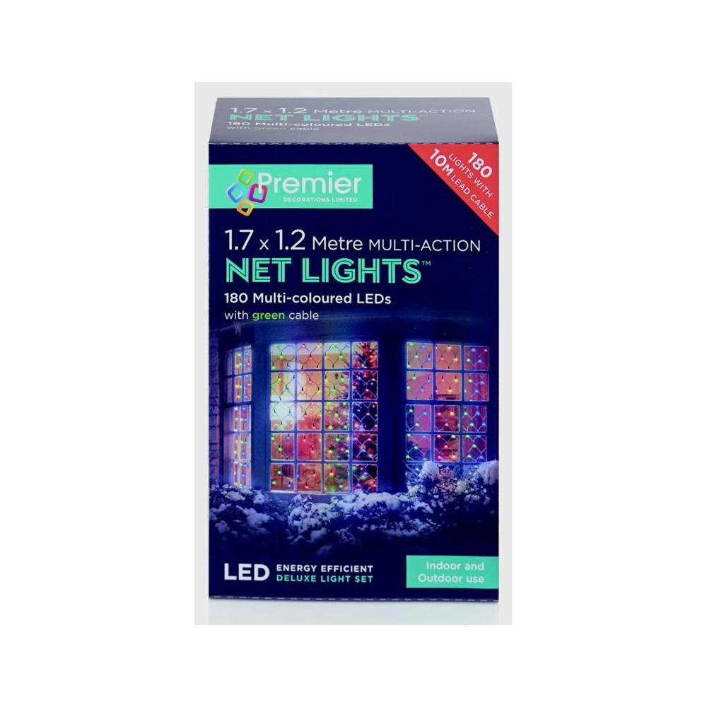 Premier Multi-Action LED Net Lights 360 LED 3.5 x 1.2m Multi