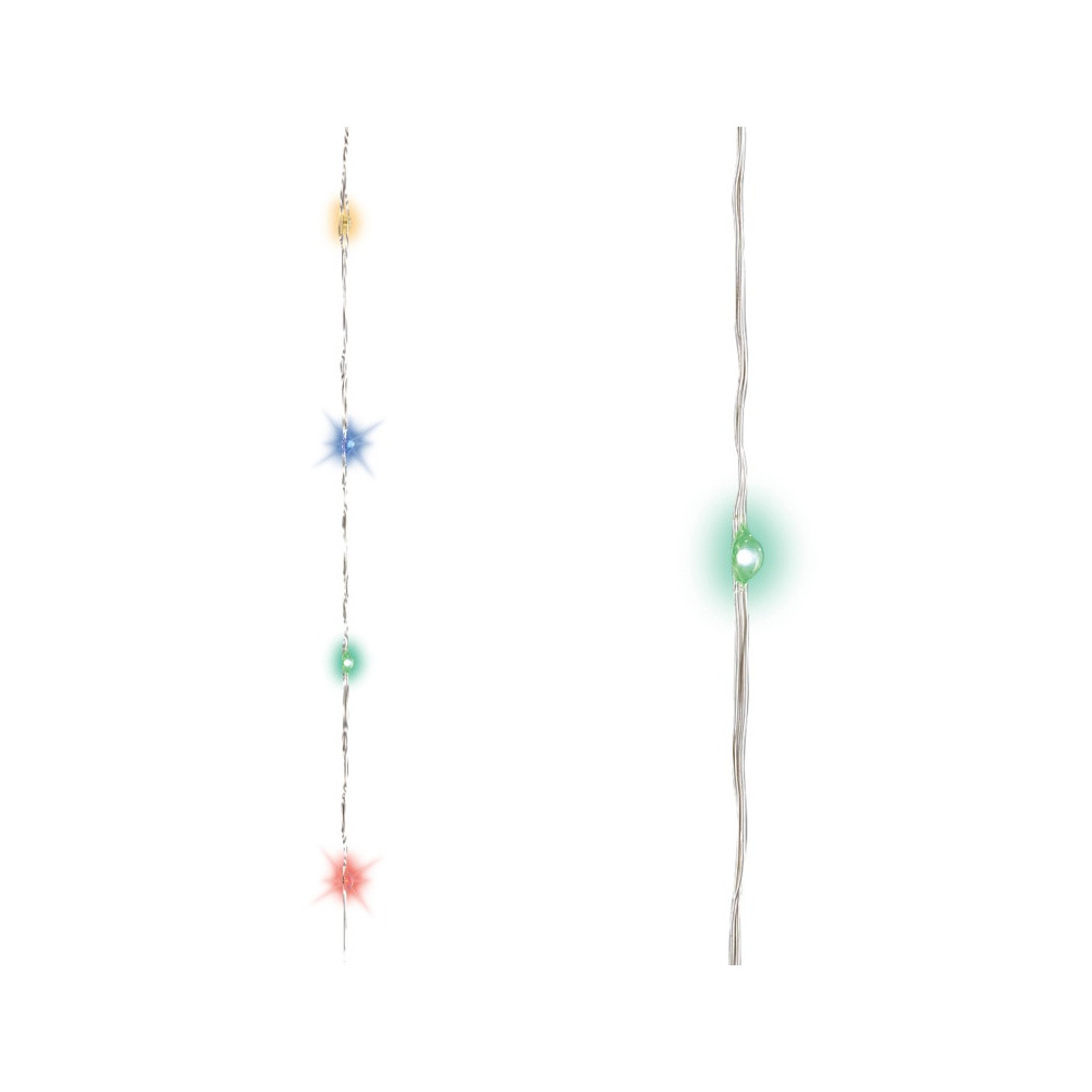 Kaemingk Micro 100 LED Durawise Twinkle Lights Multi Coloured with Silver Cable