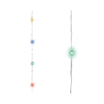 Kaemingk Micro 100 LED Durawise Twinkle Lights Multi Coloured with Silver Cable