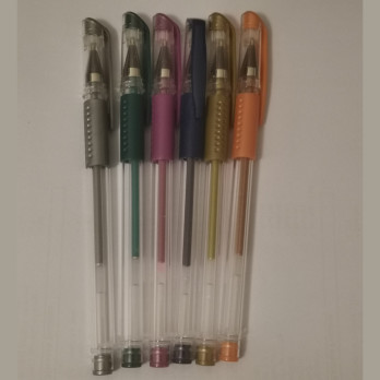 A Star Metallic & Pearlised Gel Pens - Pack of 6