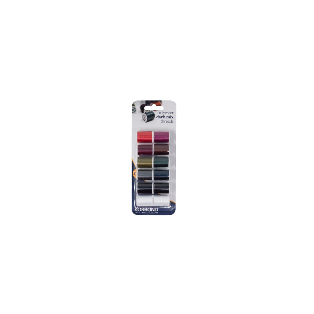 Korbond Dark Mix Thread Collection 12x32