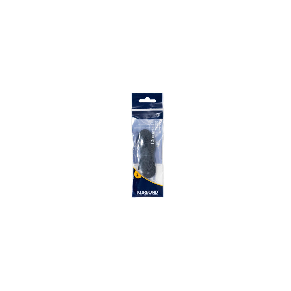 Korbond Elastic Black 12mm 2m
