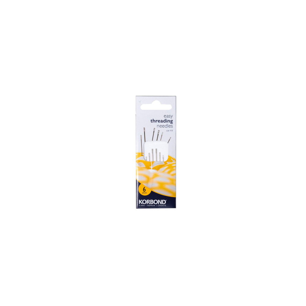 Korbond Easy Thread Needles 6 Piece