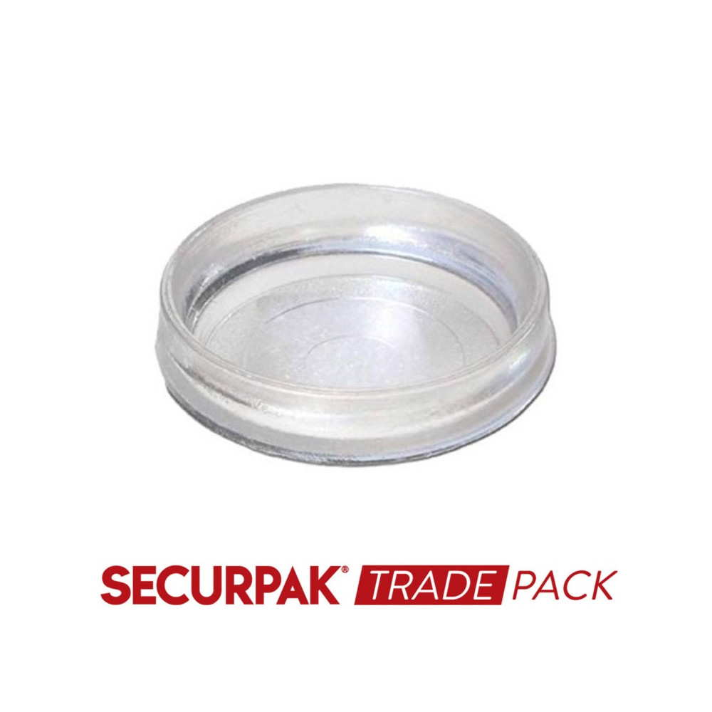 Securpak Castor Cup Clear Large 4 Pack - protects from floor surfaces
