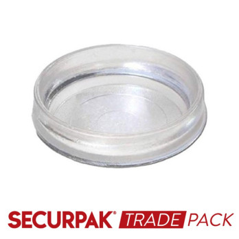 Securpak Castor Cup Clear Large 4 Pack - protects from floor surfaces