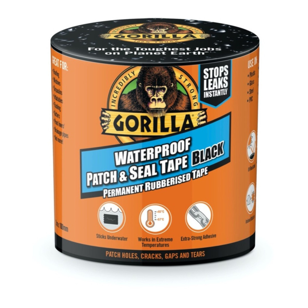 Gorilla Waterproof Patch & Seal Tape 3m Black