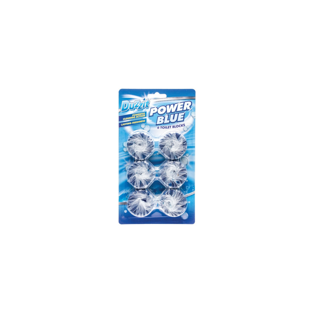 Duzzit Power Blue Toilet Block Pack 6