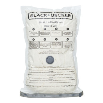 Black & Decker Vacuum Storage Bags Small 3 Pack - Pull Zip Lock & Waterproof