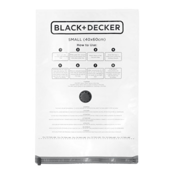 Black & Decker Vacuum Storage Bags Small 3 Pack - Pull Zip Lock & Waterproof