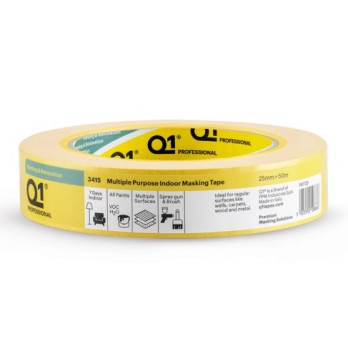 Q1 Multi Purpose Indoor Masking Tape 25mm x 50m