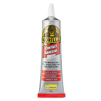Gorilla Contact Adhesive Clear 75g - crystal clear & 100% waterproof