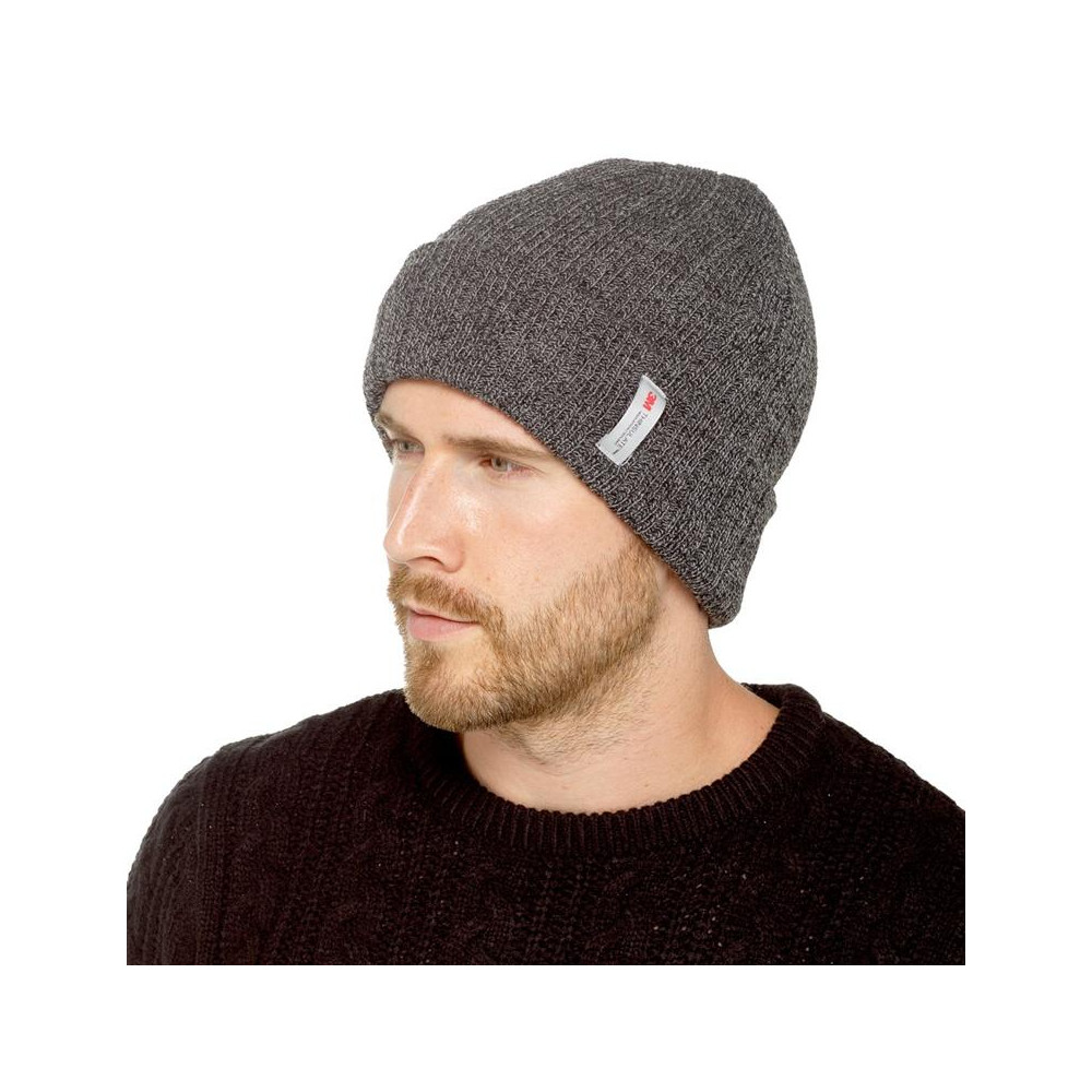 RJM Mens Twist Yarn Thinsulate Beanie Hat