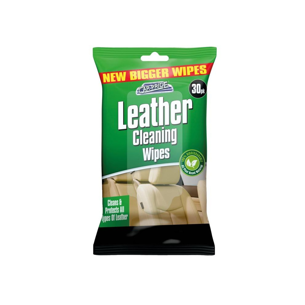 Car Pride Leather Cleaning Wipes Pack 30