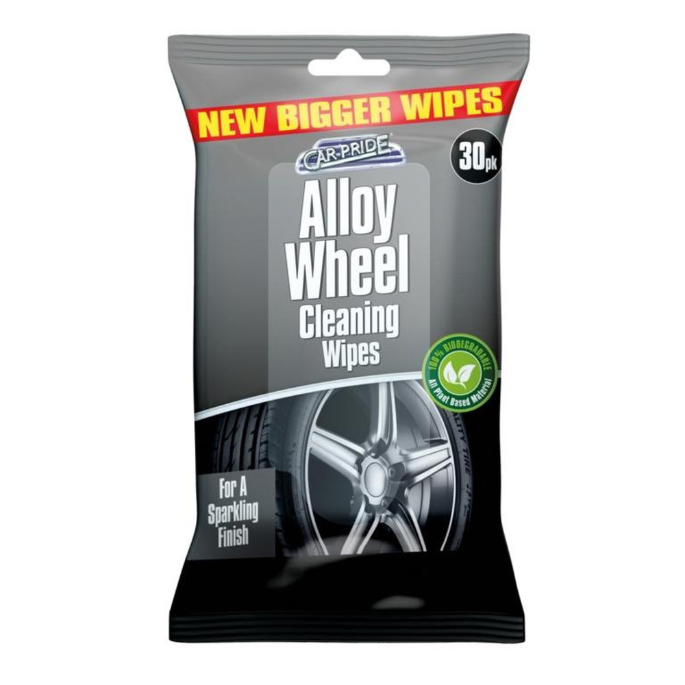 Car Pride Alloy Wheel Cleaning Wipes Pack 30