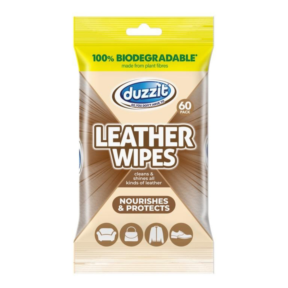 Duzzit Leather Cleaning Wipes Pack 60 - Nourishes & protects