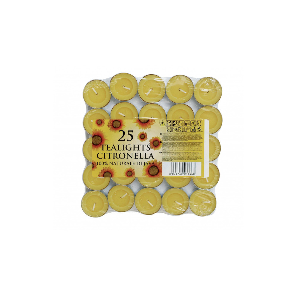 Price's Candles Tealights Pack 25 Citronella