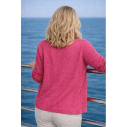 Shrug lacy pattern edge to edge 3/4 sleeve