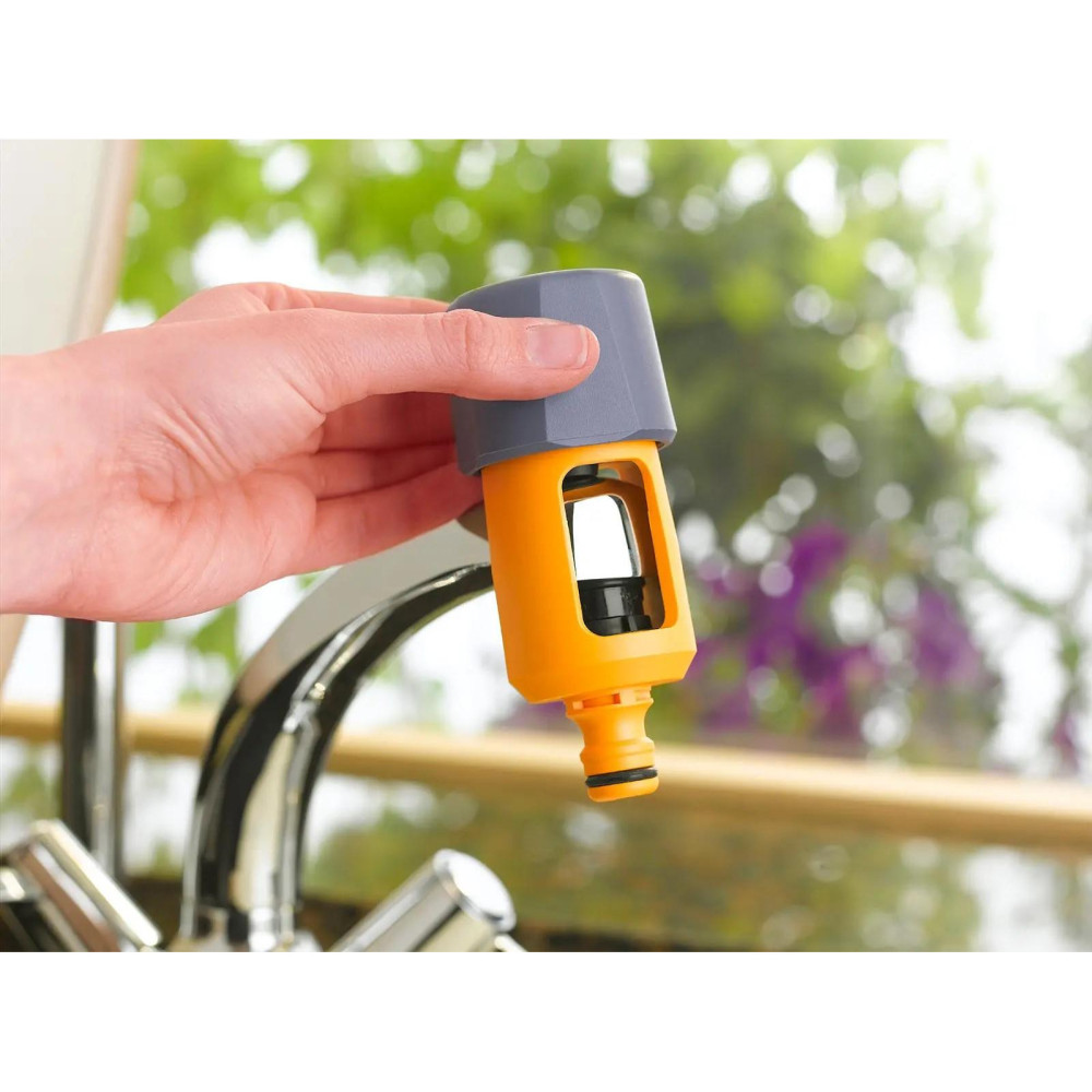 Hozelock Indoor Square Tap Connector -  43mm high by 34mm wide taps
