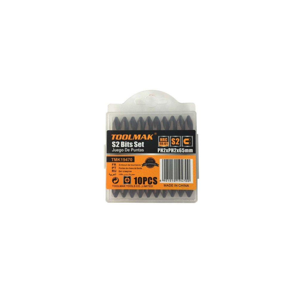 Toolmak Ph2 Bit Set 65mm 10 Piece