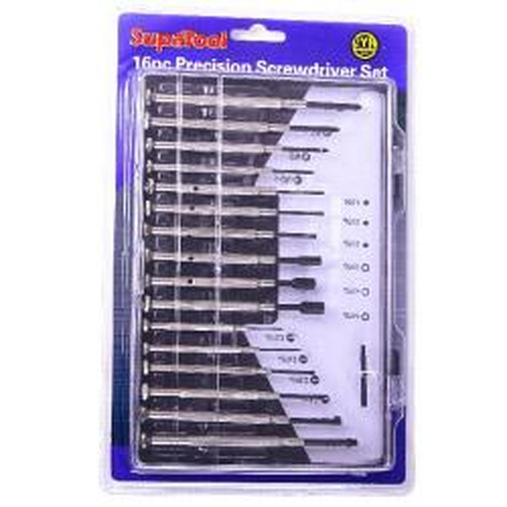 SupaTool Precision Screwdriver Set 16 Piece - Ideal for eyeglasses jewelery & small hobby