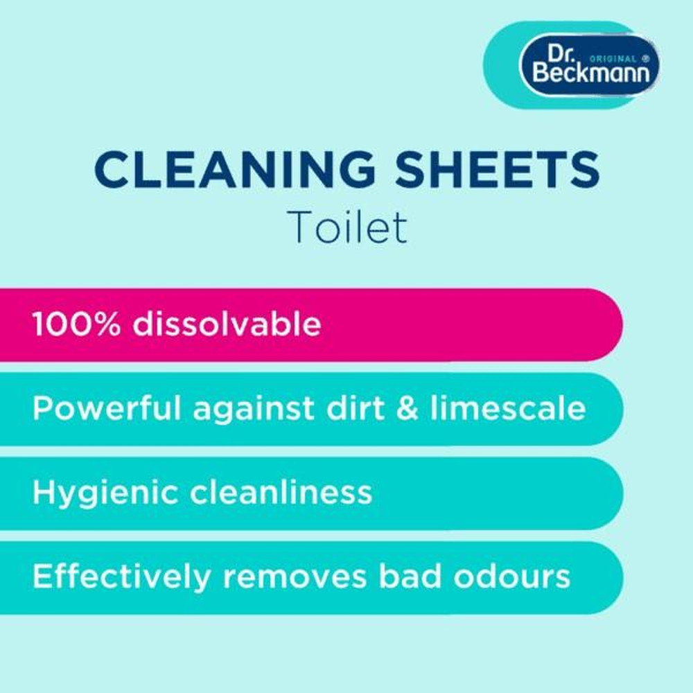 Dr Beckmann Toilet Cleaning Leaves 20 Sheets Citrus Sensation - For dirt, limescale & urine stains