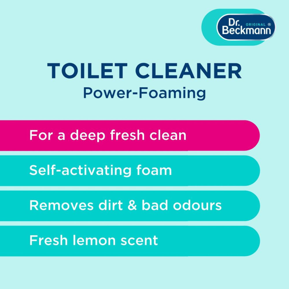 Dr Beckmann Power Foaming Toilet Cleaner Lemon Fresh 3 x 100g