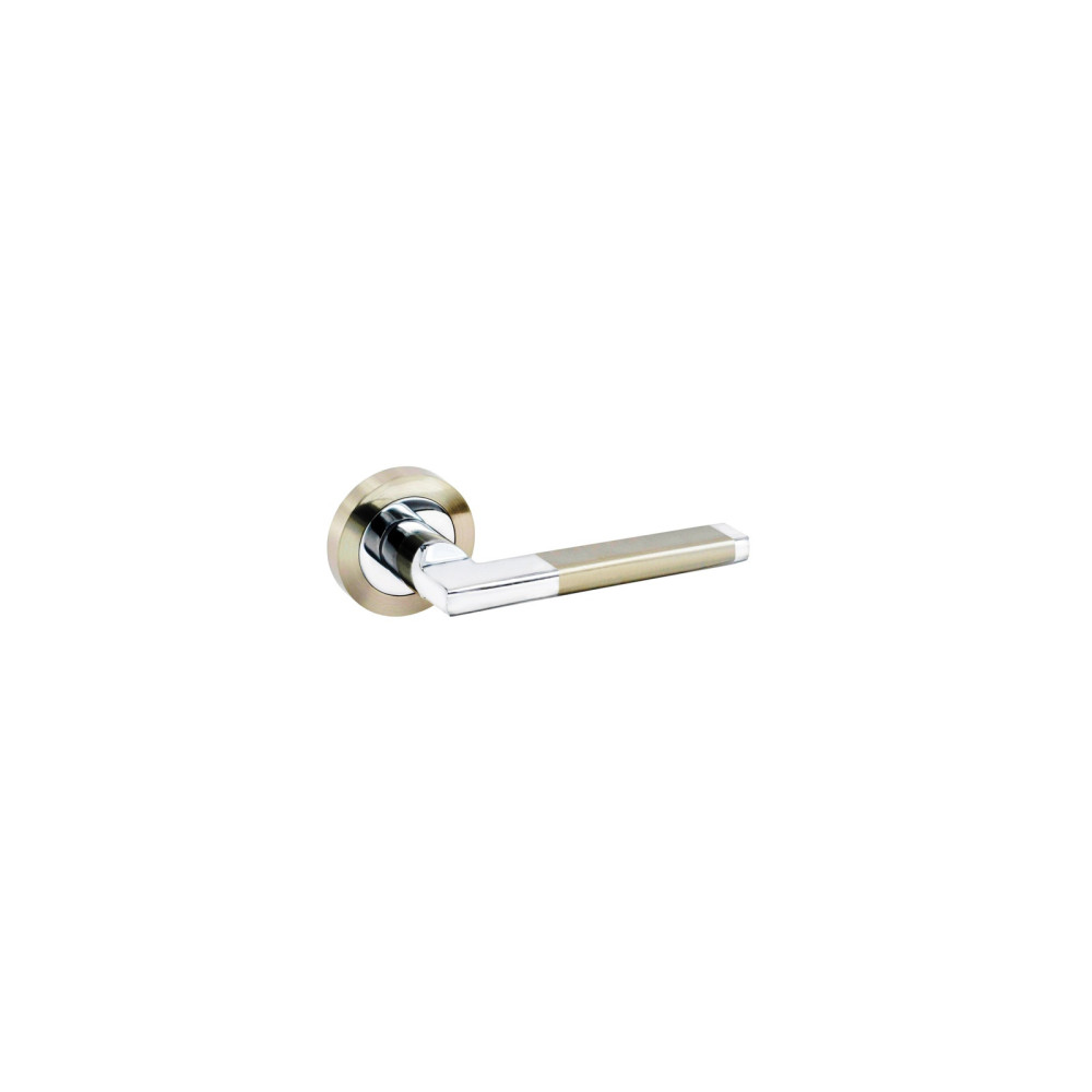 Securit Ultra Lever On Rose Handle Pair Satin Nickel/Chrome Plated