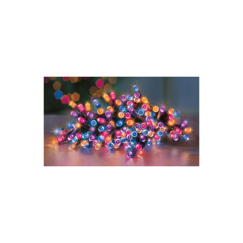 Premier 100 LED Multi Action Battery Operated TIMELIGHTS™ Rainbow/Green Cable