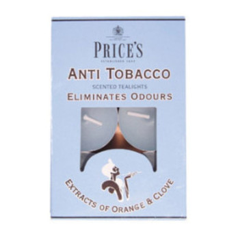 Price's Candles Tealights 6 Pack Anti Tobacco